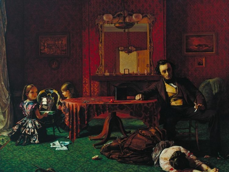 egg-past-and-present (Augustus Leopold Egg, Past and Present, domaine public)